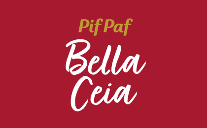 Logo linha produtos Pif Paf Bela Ceia.